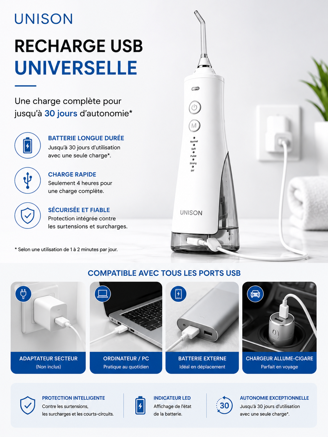 Hydro-pulseur Dentaire Unison