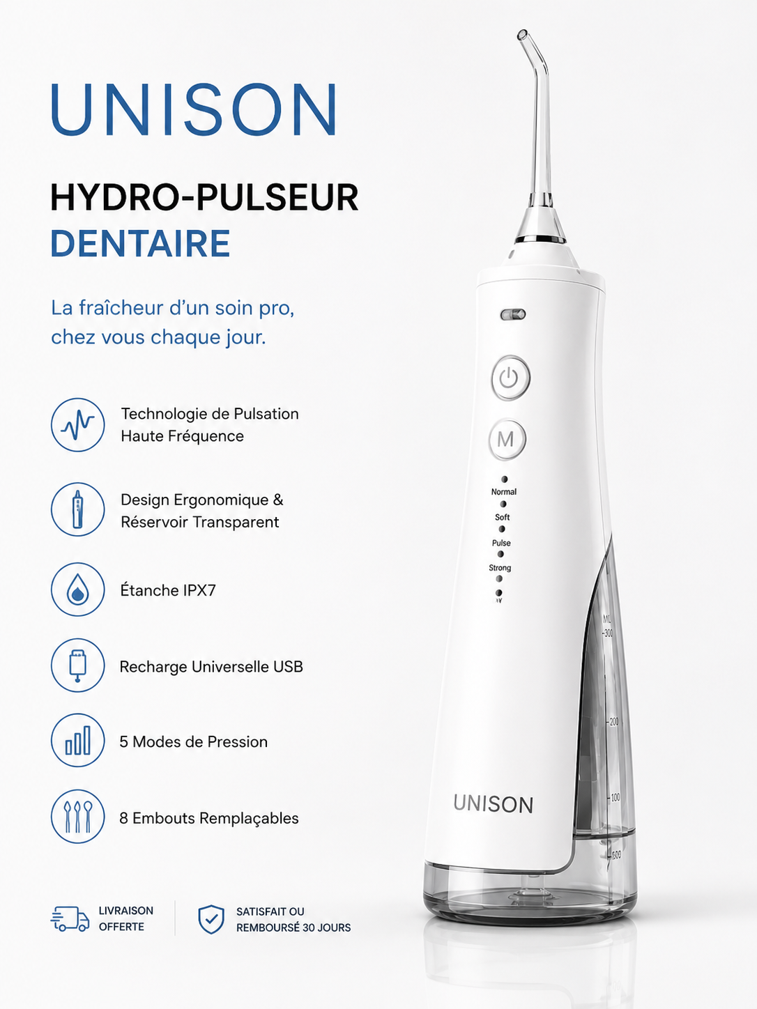 Hydro-pulseur Dentaire Unison